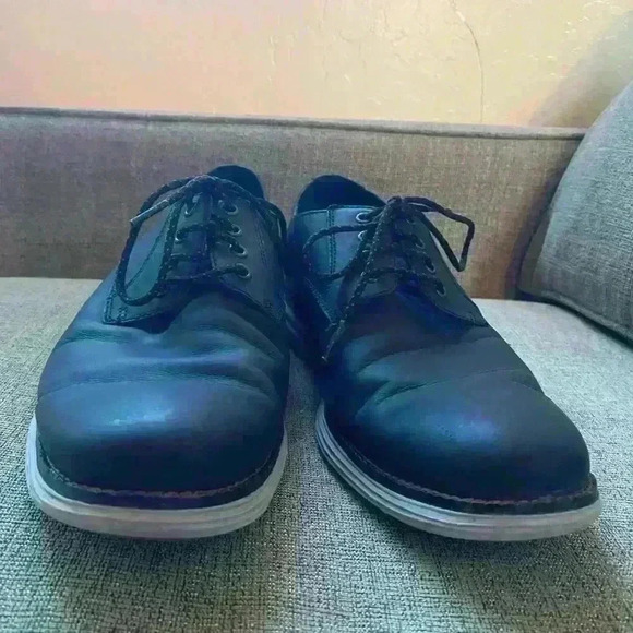 Cole Haan Grand Men's Atlantic Black Plain Toe Oxford Shoes C33742 C18 8M - Picture 2 of 7